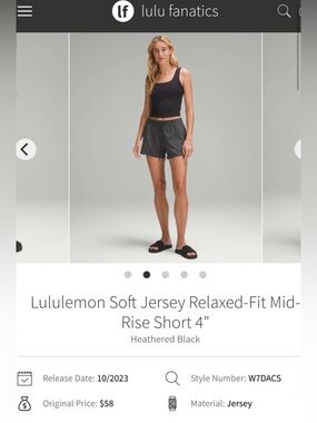 Lululemon Women’s Soft Jersey Mid-Rise Shorts